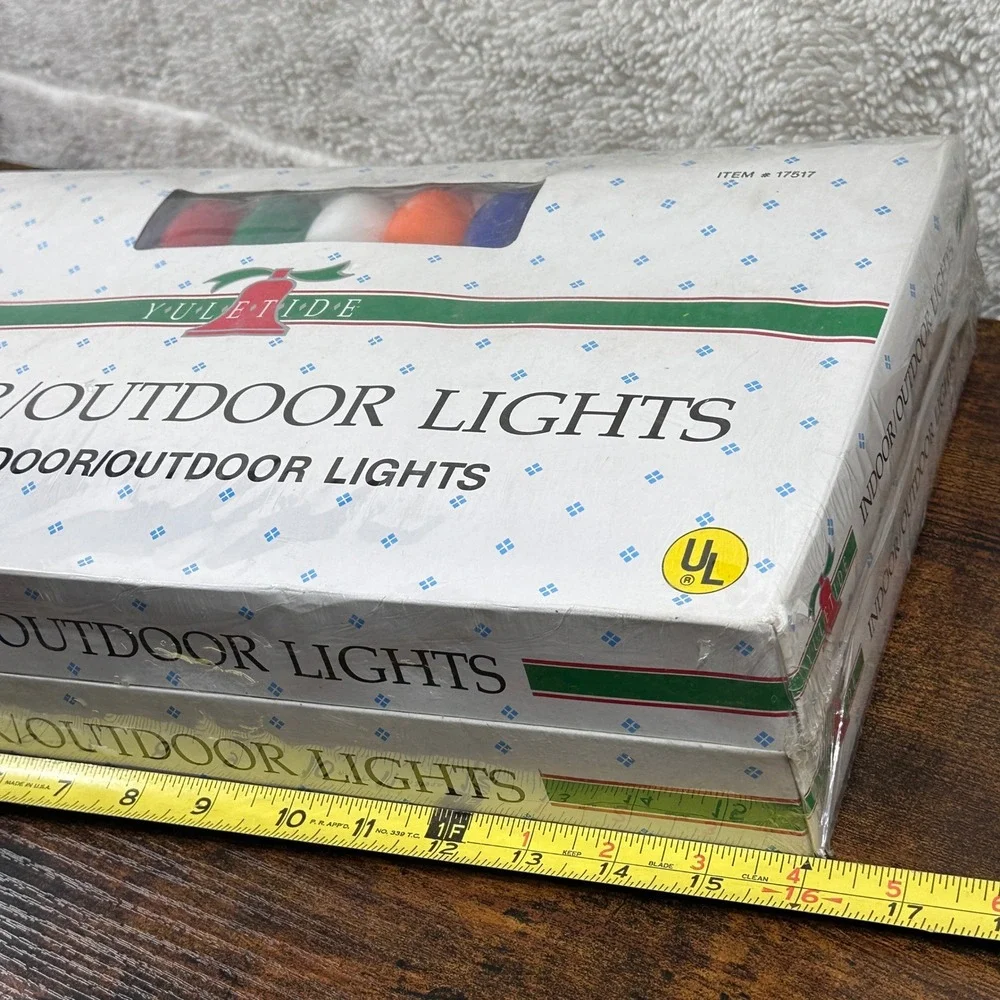 TWO BOXES Vintage NEW Yuletide 25 C9 Indoor Outdoor Christmas Lights Multi Color